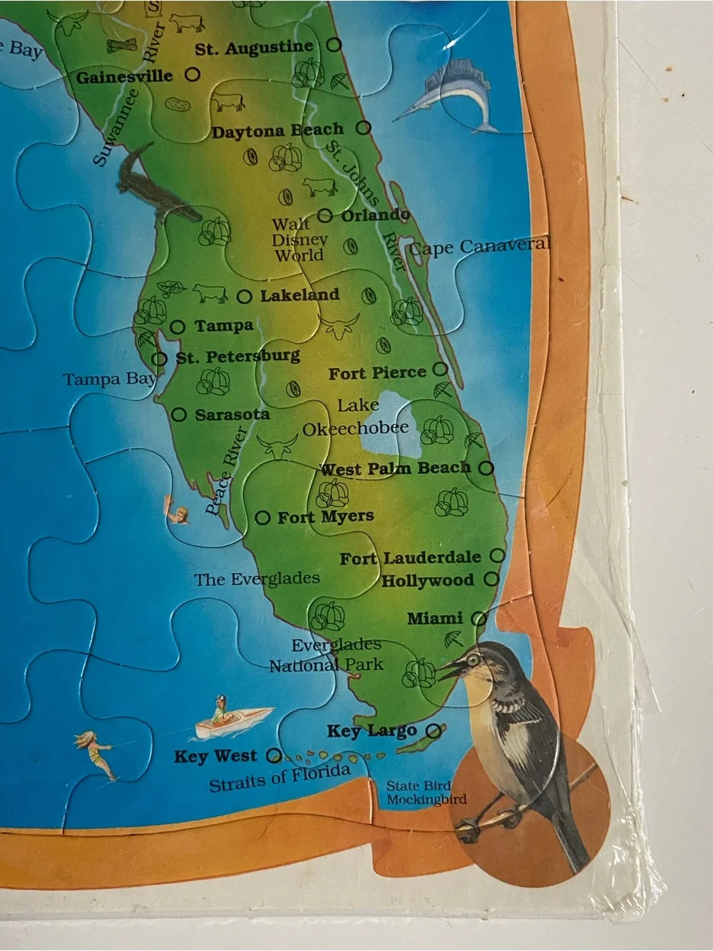 Vintage 90’s Deadstock Florida Map Puzzle